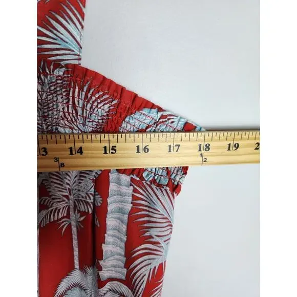 Talbots Oasis Palm Voile Fit and Flare Dress sz 12 lined resort vacation nwt - Picture 10 of 12